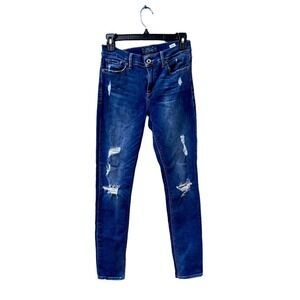 Lucky Brand Size 4/27 A Brooke Legging Jeans Distressed Skinny Denim Stretch Blu